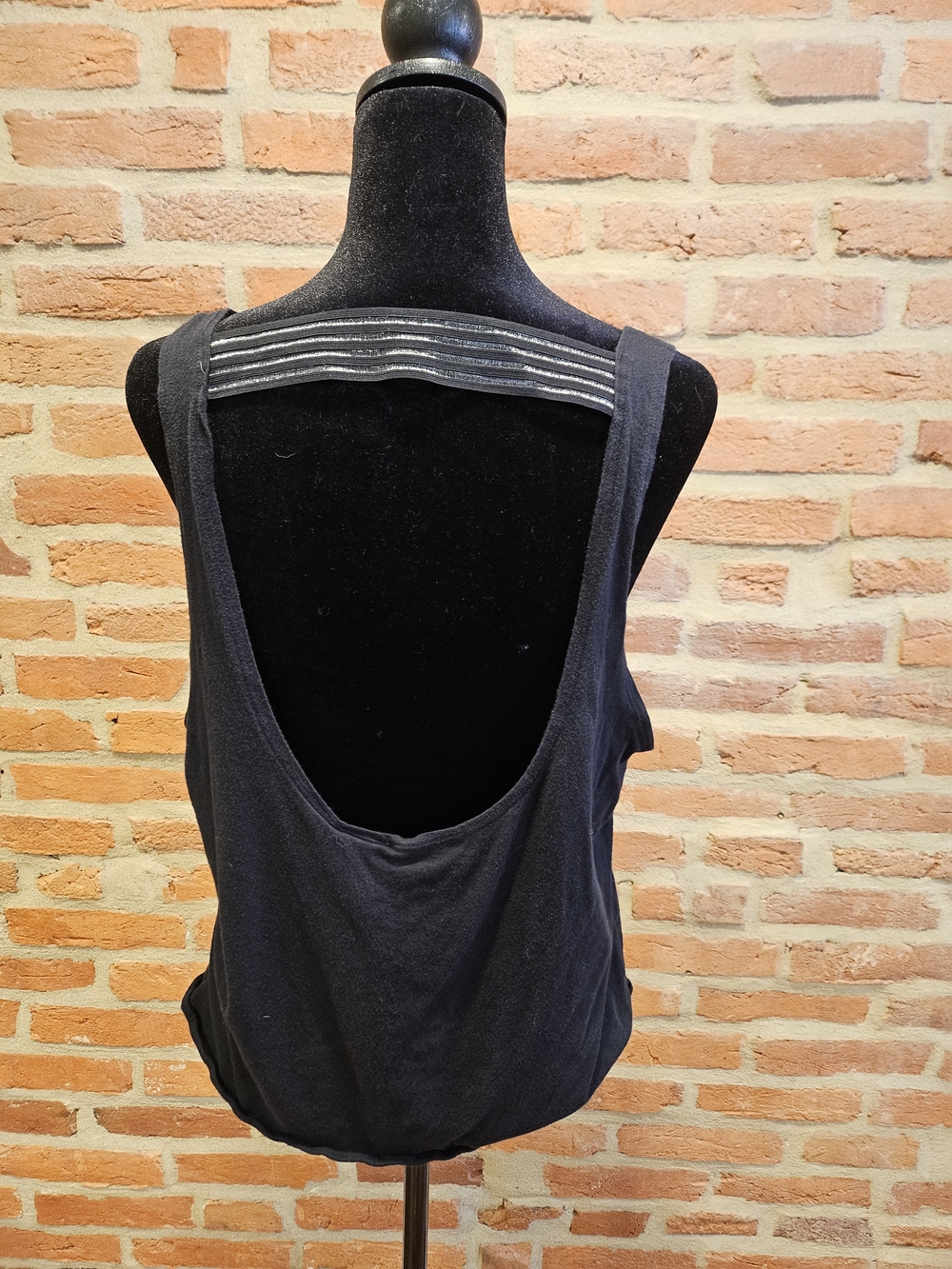 PINK Victoria's Secret Black Scoop-Back Tank Top